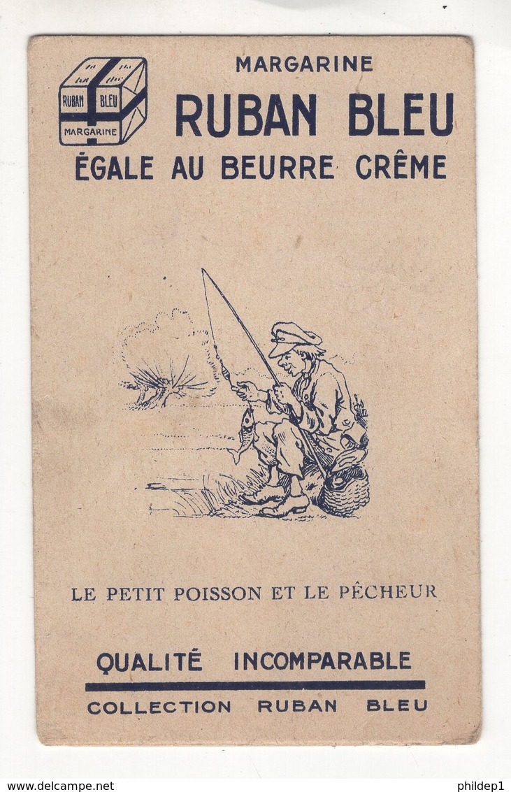 Margarine RUBAN BLEU égale Au Beurre Crème. Le Petit Poisson Et Le Pêcheur. Q2 - Autres & Non Classés