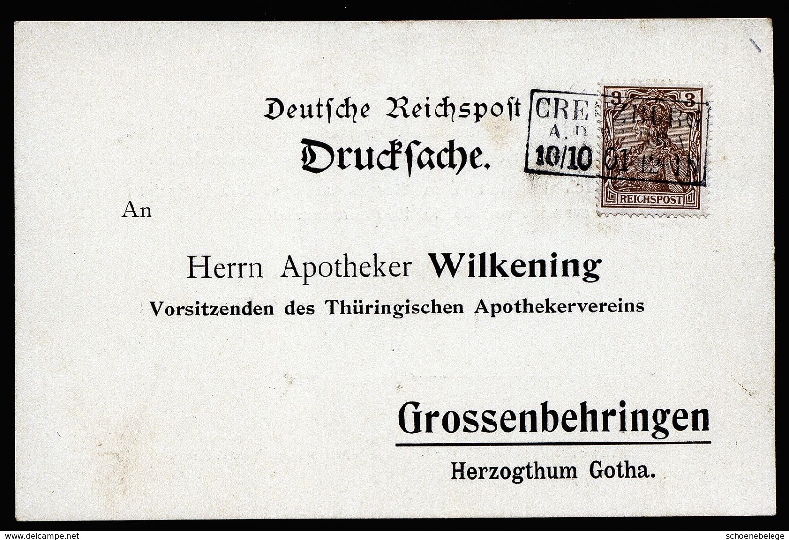 A5281) DR Karte Creuzburg 10.10.01 Nachverwendeter Stempel - Briefe U. Dokumente