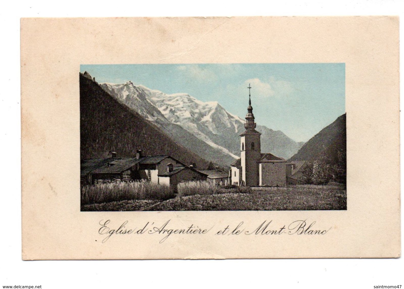 74 - ÉGLISE D'ARGENTIÈRE ET LE MONT-BLANC - Réf. N°8827 - - Autres & Non Classés