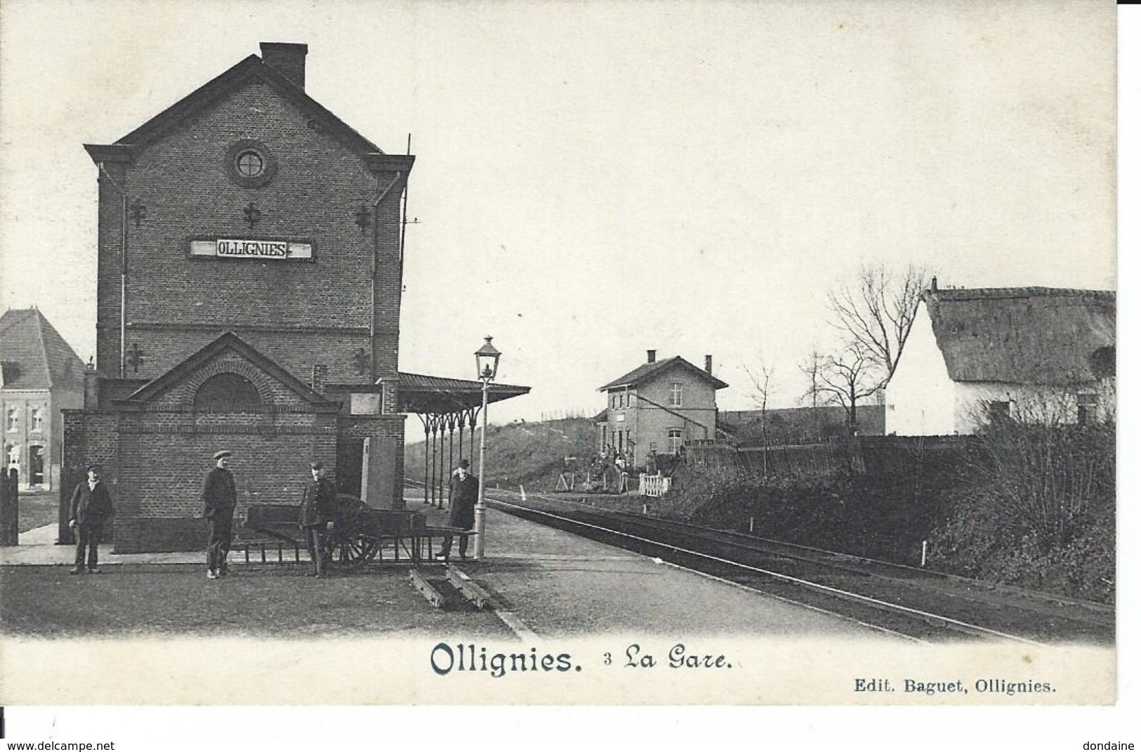 OLLIGNIES (Lessines) La Gare (TOP RARE) Edit. Baguet Ollignies - Lessines
