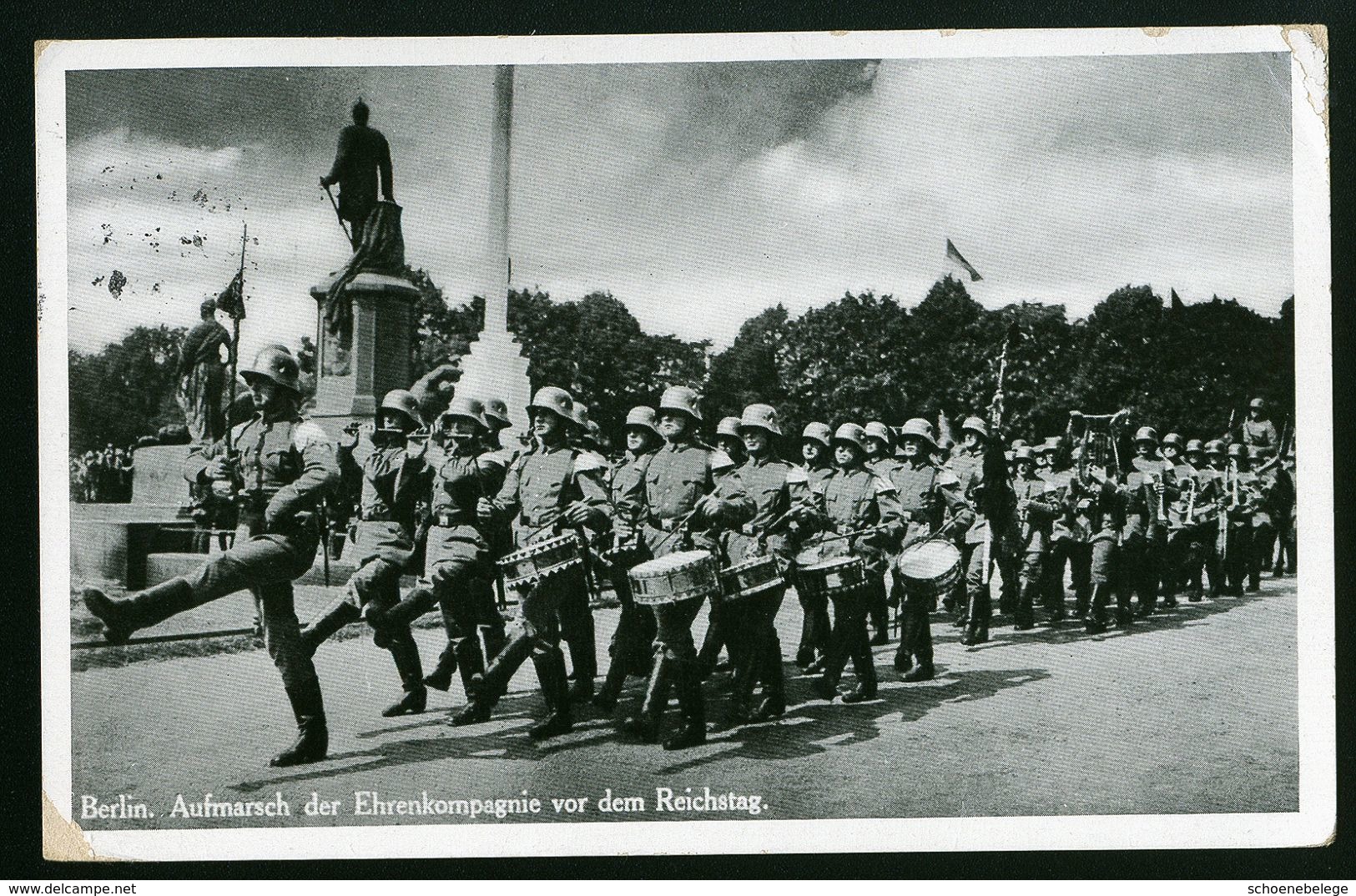 A5284) DR Karte Ehrenkomp. Vor Reichstag 23.7.36 N. Bitterfeld - Briefe U. Dokumente