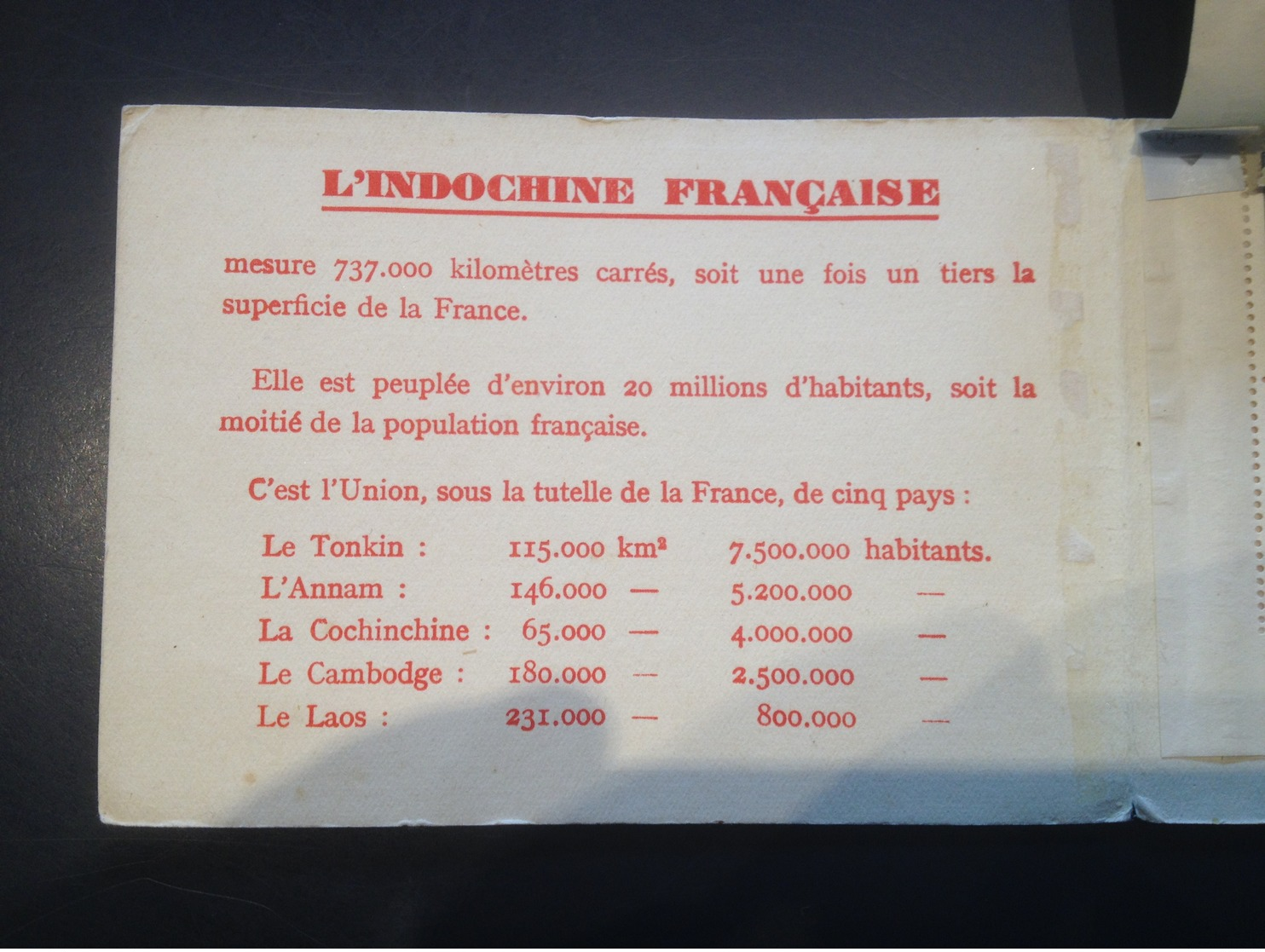 CARNET DE 40 TIMBRES-SOUVENIR + 9 // INDOCHINE 1930 - Verzamelingen (zonder Album)