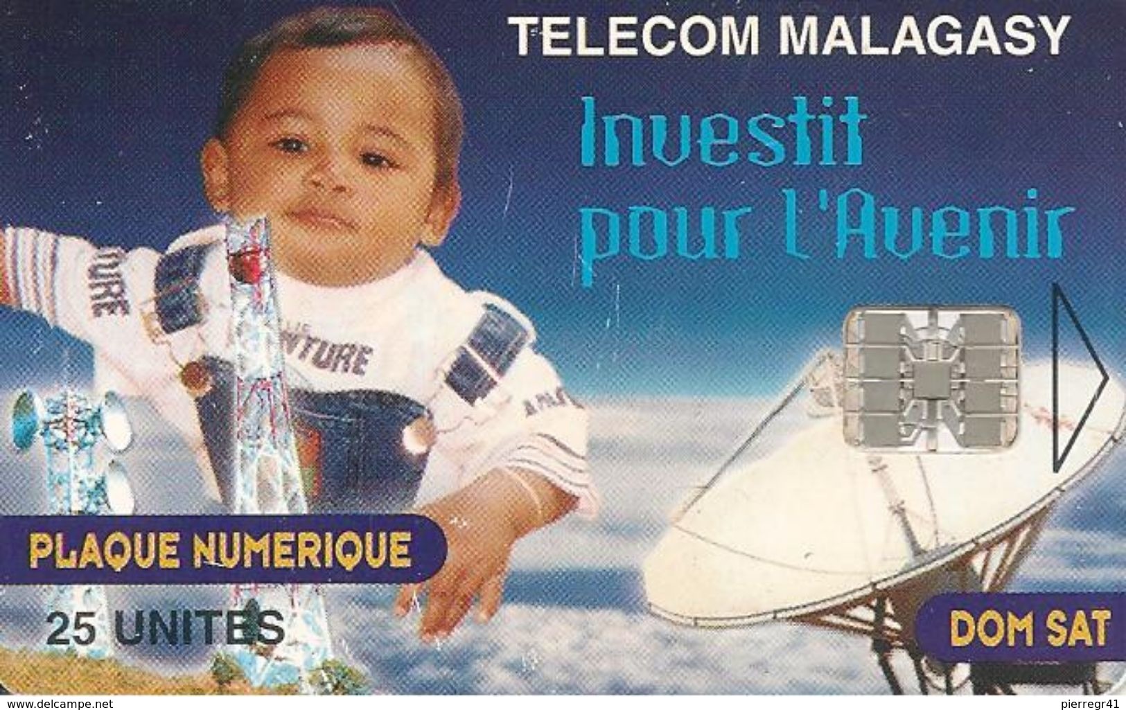 CARTE-PUCE-25U--SC7-MADAGASCAR-PLAQUE NUMERIQUE-ENFANT-300000Ex-UTILISE-BE - Madagaskar