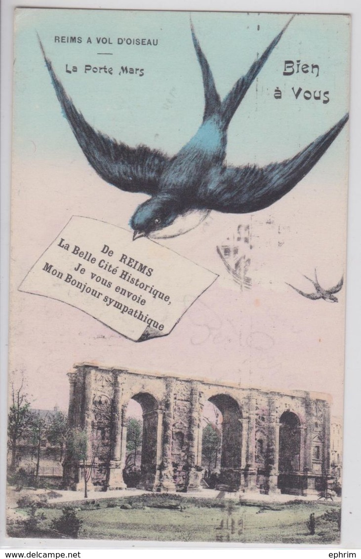 Reims à Vol D'Oiseau - Hirondelle Messagère - Reims