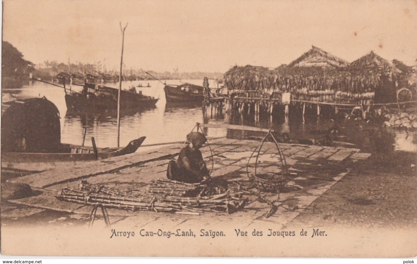 Cpa SAÏGON - Arroyo Cau Ong Lanh  - Vue Des Jouques De Mer - Vietnam