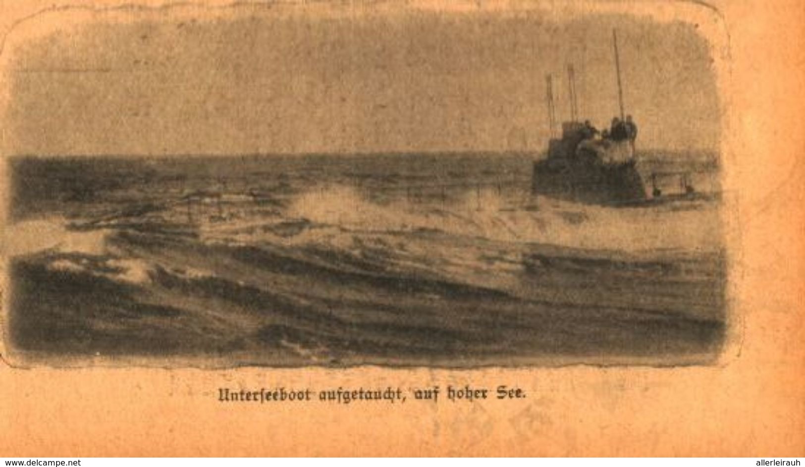 Unterseeboot Aufgetaucht, Auf Hoher See /Druck,entnommen Aus Zeitschrift /Datum Unbekannt - Colis