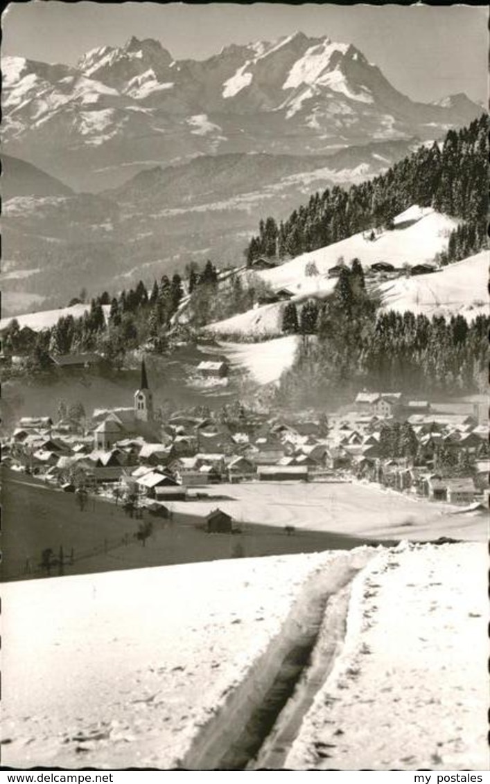 41229268 Oberstaufen Saentisgruppe Winter Oberstaufen - Oberstaufen