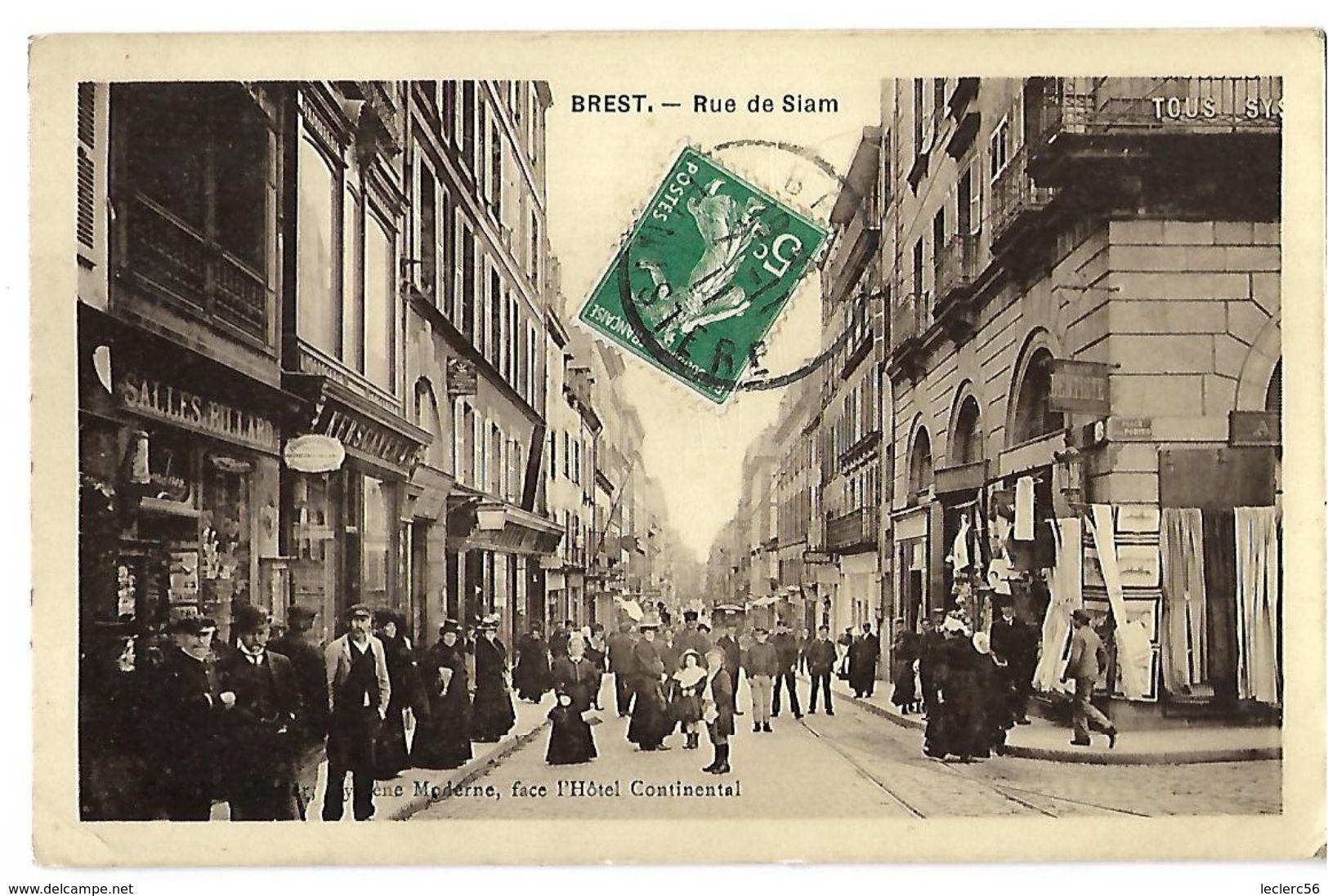 29 BREST RUE DE SIAM 1911 CPA 2 SCANS - Brest