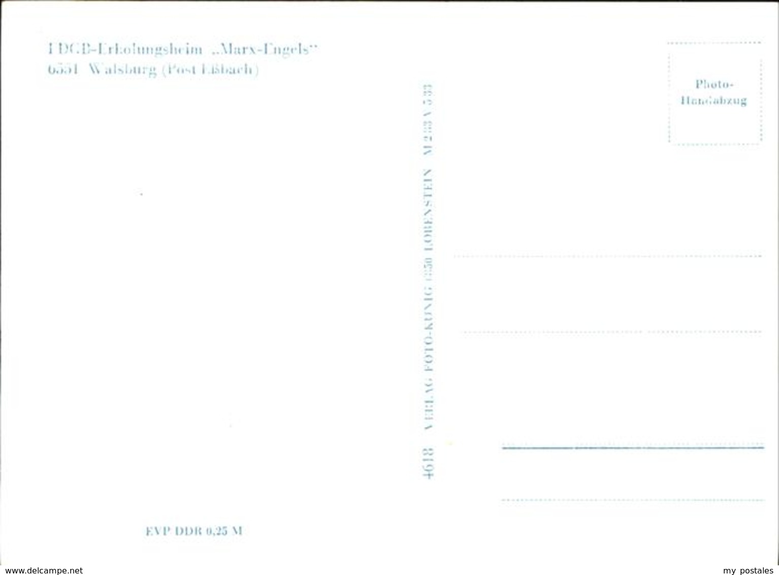 41235692 Walsburg FDGB Erholungsheim Marx-Engels Ziegenrueck Thueringen - Ziegenrück