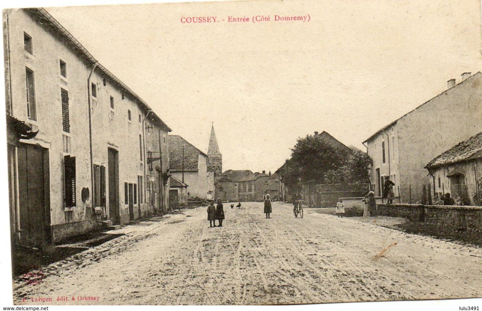 CPA - COUSSEY (88) - Aspect De L'entrée Du Bourg Côté Domremy En 1905 - Coussey