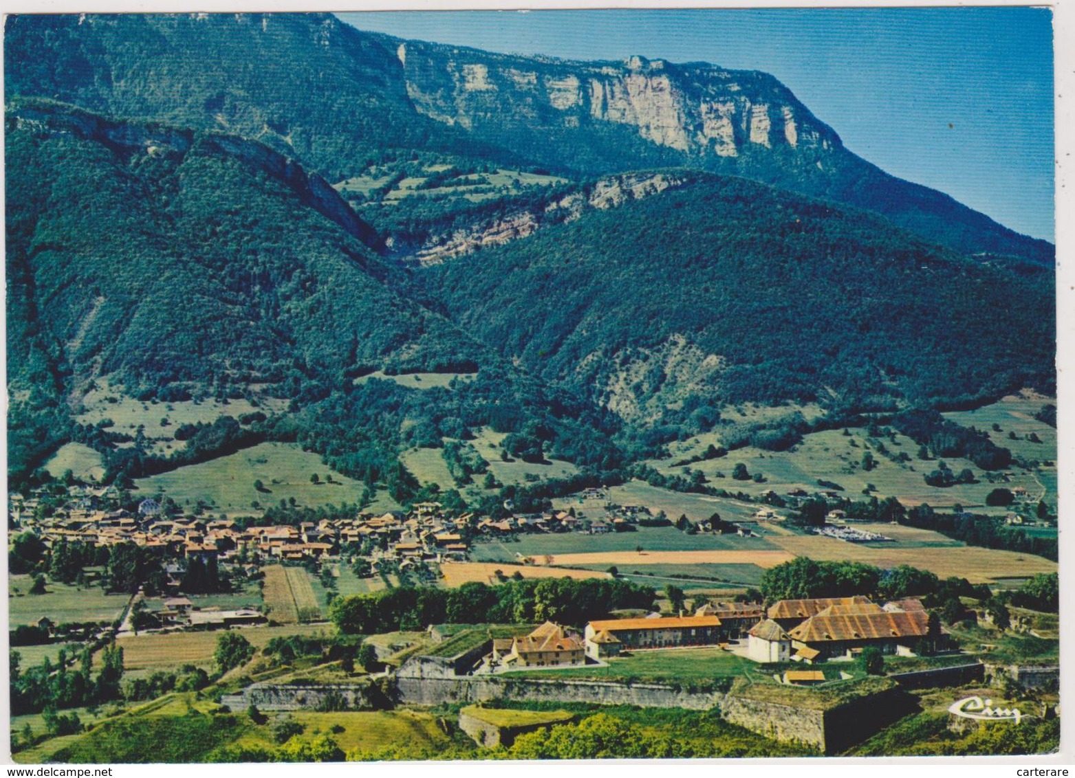 Le Fort De Barraux  En Isère,son Village,le Mont Granier 1933m Altitude,vue Aérienne Classé Laurié D'or De Qualité,rare - Barraux