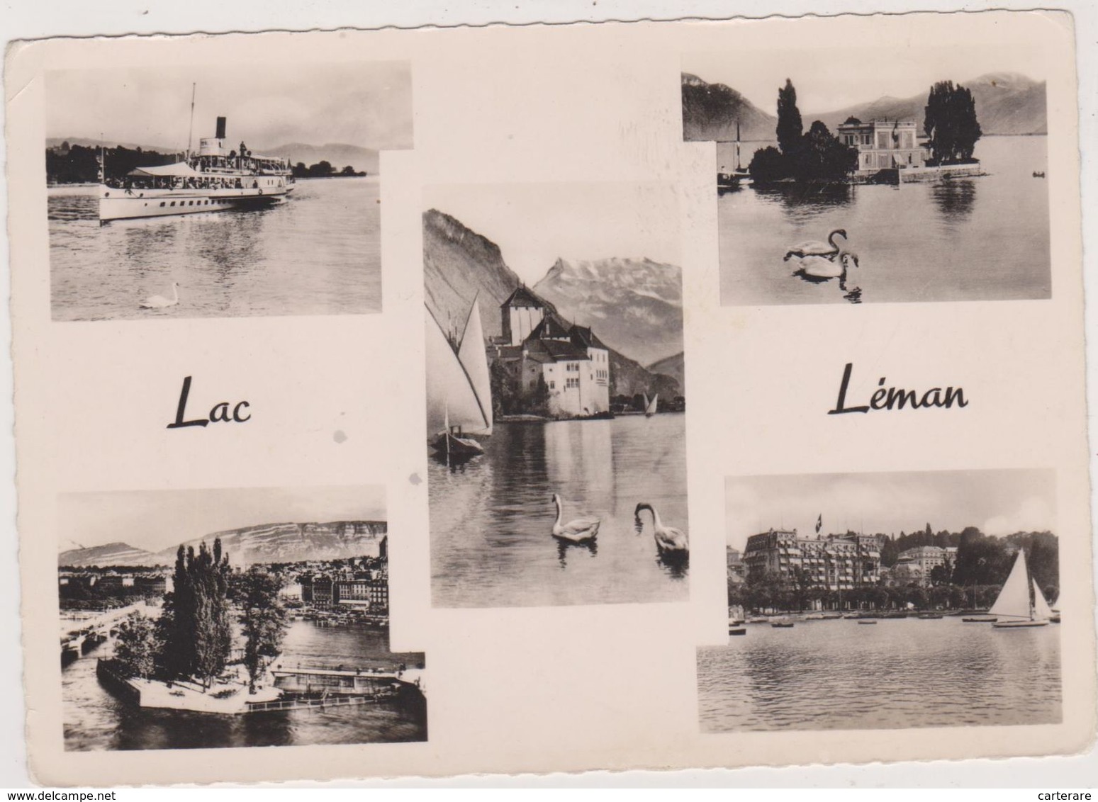 SUISSE,SWITZERLAND,SWISS,HELVETIA,SCHWEIZ,SVIZZERA,MONTREUX EN 1950,VAUD,RIVIERA PAYS D'ENHAUT,chateau Chillon,lac Léman - Montreux