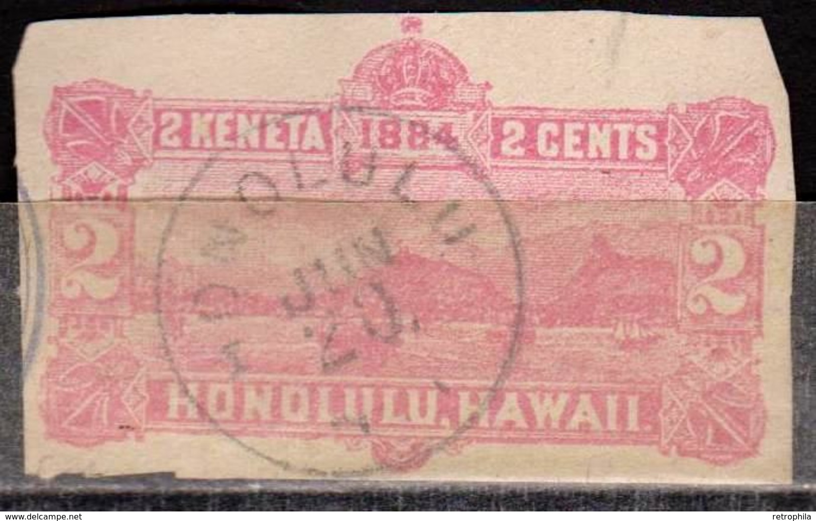 HAWAI - HAWAII - Etats-unis - U. S. A. - 1884 - Entier Postal 2 C. Rose Oblitéré - Hawaï