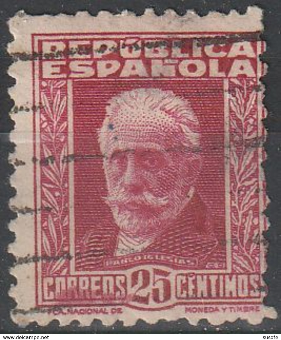 España 1932 Edifil 667 Sello º Personajes Pablo Iglesias 25c Republica Spain Stamps Timbre Espagne Briefmarke Spanien - Cartas & Documentos