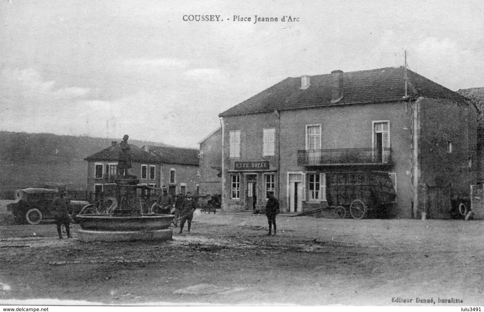 CPA - COUSSEY (88) - Aspect De La Place Jeanne D'Arc Et De L'Hôtel Dans Les Années De Guerr - Coussey