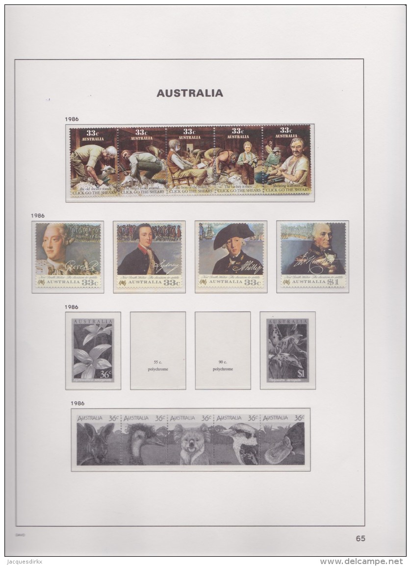Australia   .    Page With Stamps      .        **    .      MNH   .   /   .    Postfris - Ongebruikt