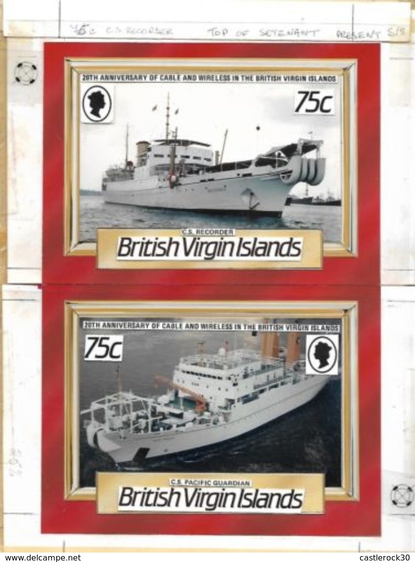 C) BRITISH VIRGIN ISLANDS CABLE AND WIRELESS ANNIVERSARY STAMP ISSUE 1986 - Autres & Non Classés