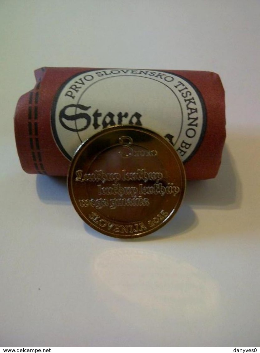 Pièce Commémorative 3  Euros Slovénie 2015 "  500 Ans De L' Imprimerie " - Slowenien