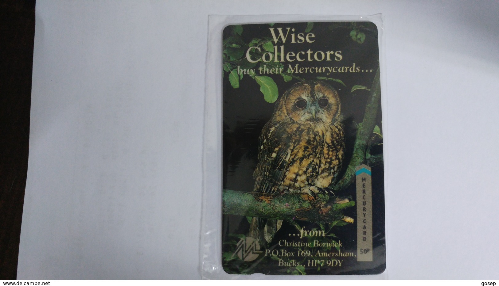 Mercury-(20mera015648)-wise Collectors Owl-gpt Card-(52)-(50p)-mint Card+1card Prepiad Free - Búhos, Lechuza