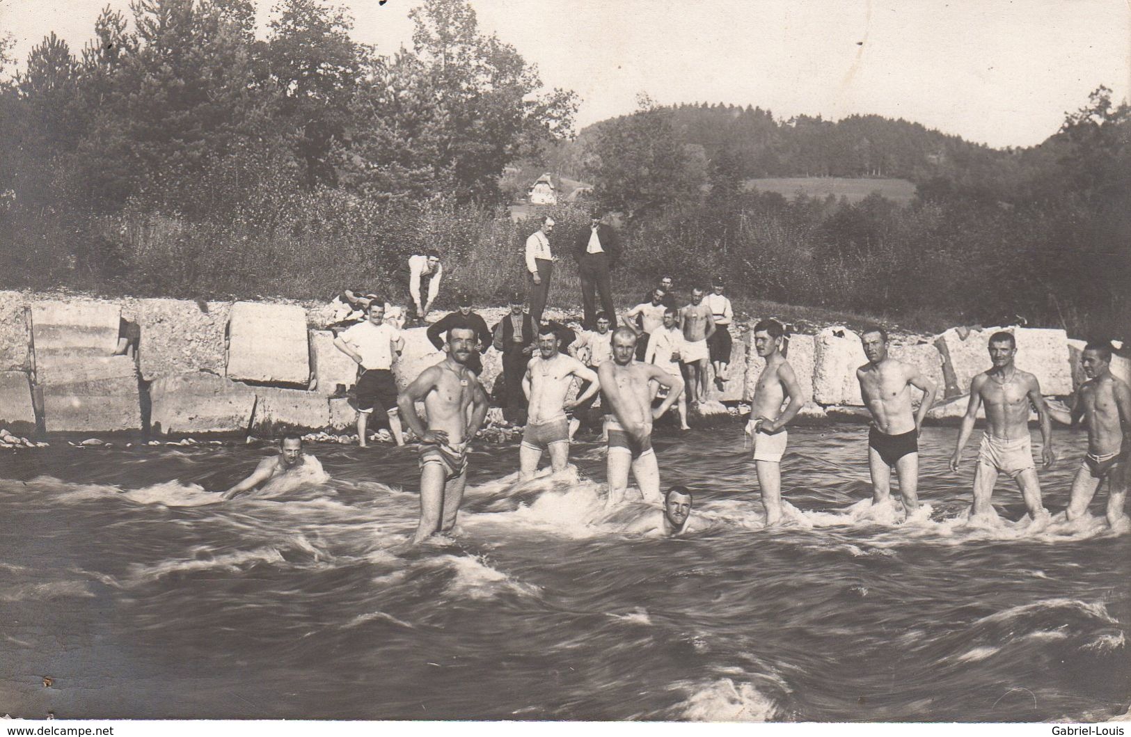 Compagnie Sanitaire II/2 - Militaria - Baignade - Lieu à Déterminer - Armée Suisse - Militaires - Autres & Non Classés