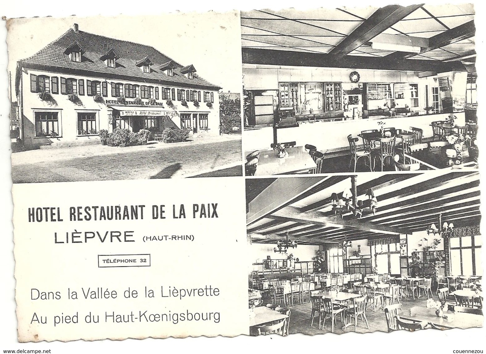 H 1017 LIEPVRE  HOTEL RESTAURANT DE LA PAIX - Lièpvre