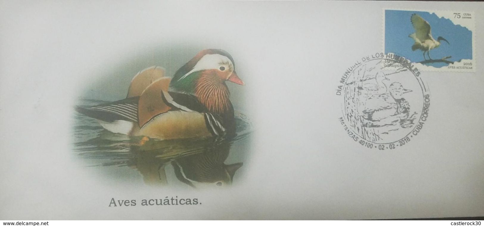 L) 2018 CUBA, ACUATIC BIRDS, FAUNA, NATURE, ANIMALS, FDC - Cartas & Documentos