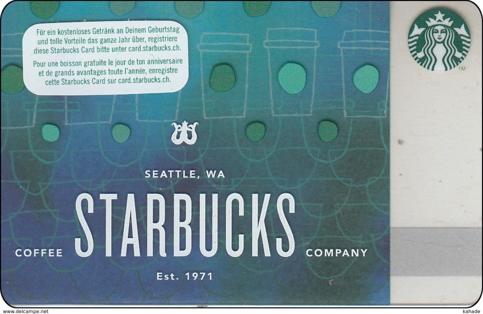 Schweiz  Starbucks Card Seattle Starbucks 2017" - Gift Cards