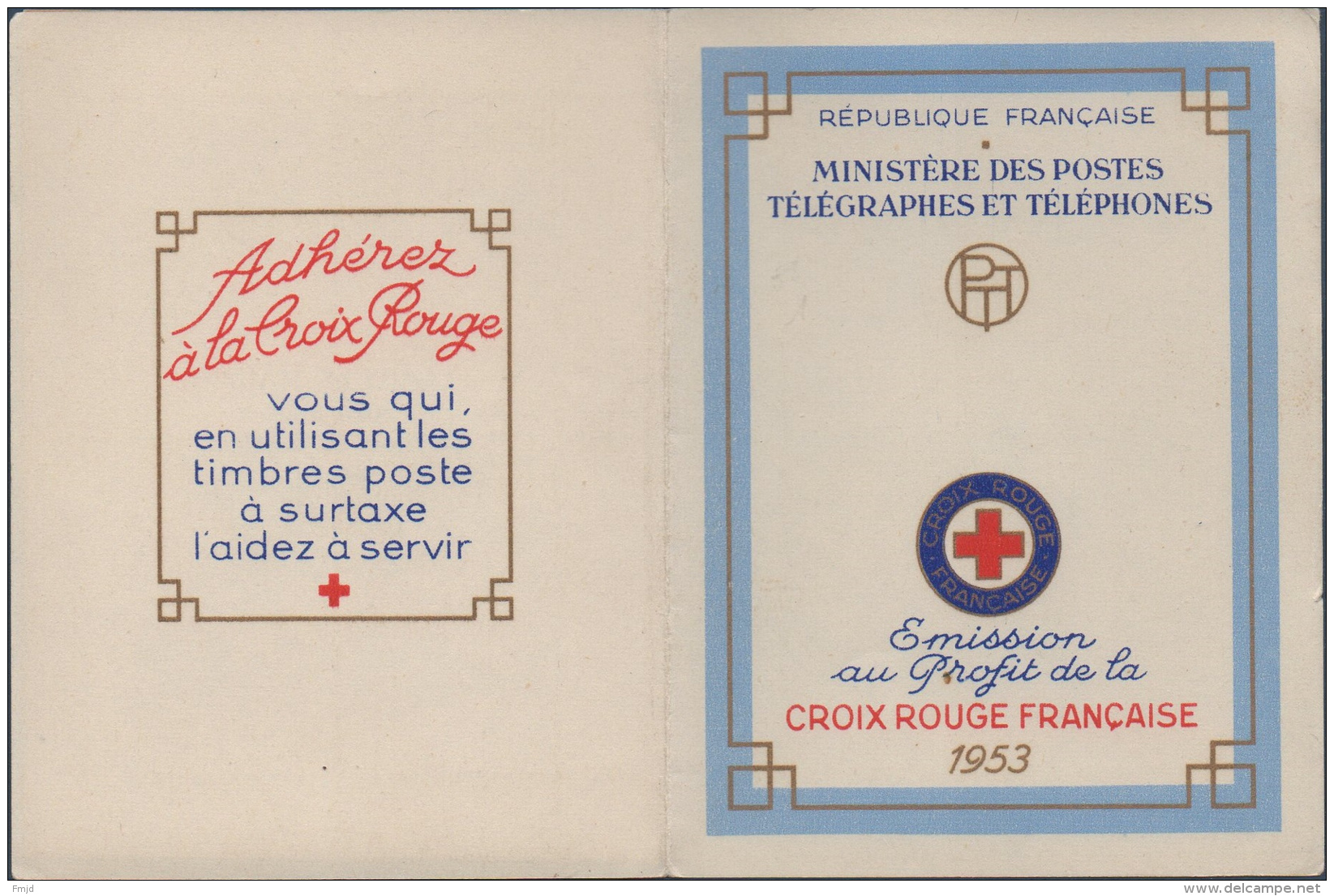 CARNET CROIX-ROUGE N°2002 TIMBRES NEUFS** 1953 - Croix Rouge