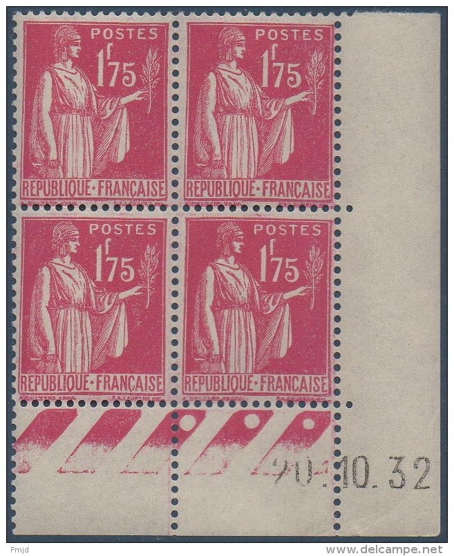 N°__289 TYPE PAIX 1F.75 ROSE-LILAS TIMBRE NEUF**, 1932-1933 - 1930-1939