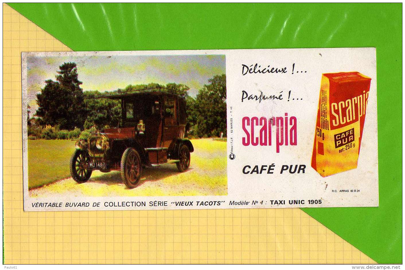 BUVARD &amp; Blotting Paper :Cafe SCARPIA  Vieux Tacots N°4 - Caffè & Tè