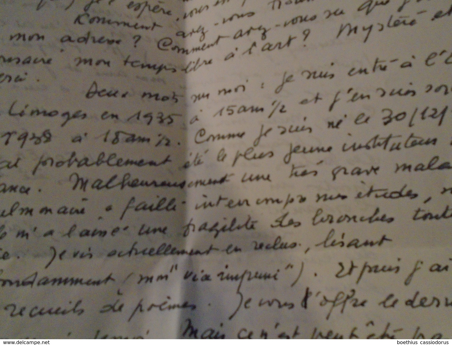 GEORGES DECHERAT RICOCHETS + Lettre Manuscrite De 4 Pages De La Main De L'auteur 1995 Décrivant Son Parcours / Bellac... - Limousin