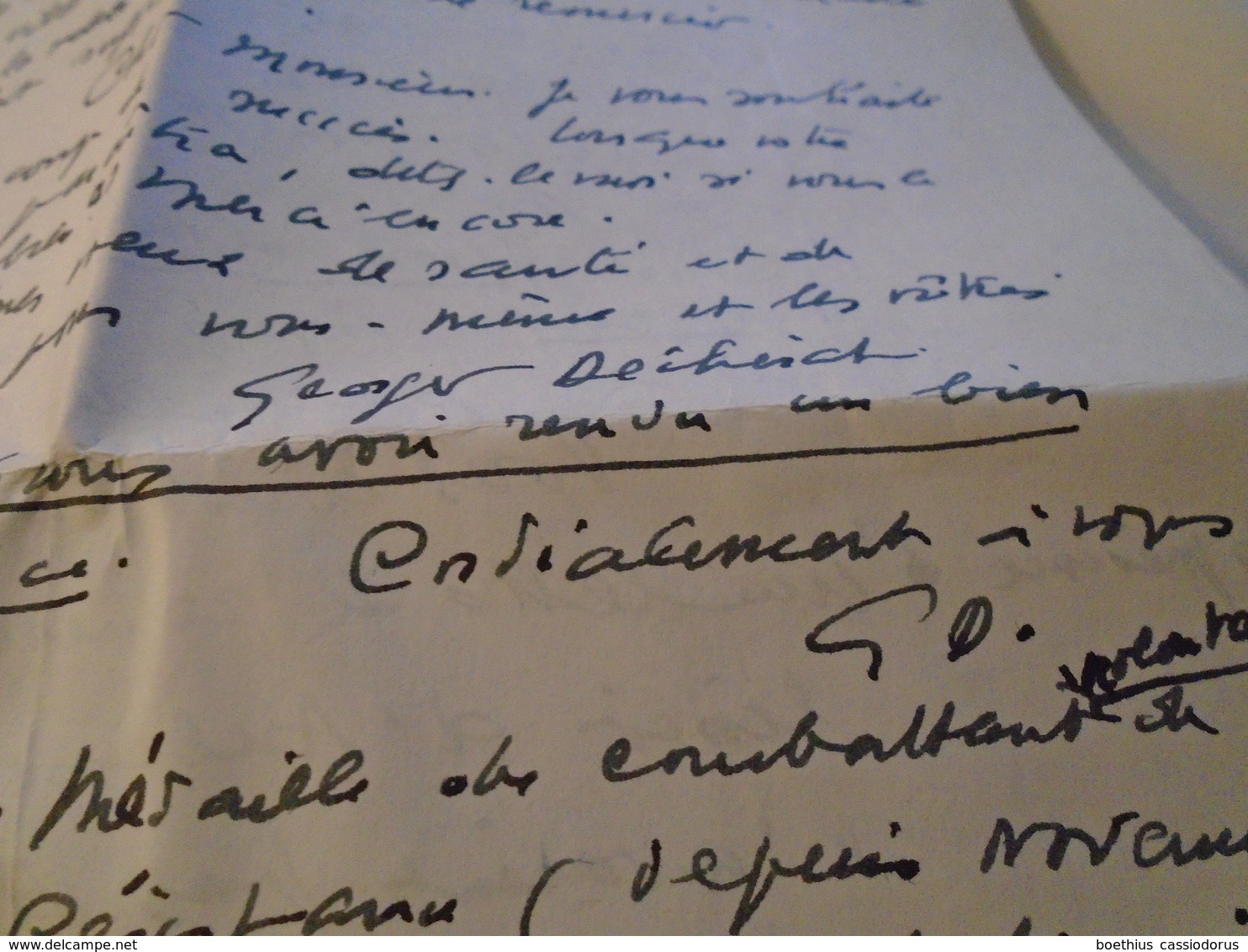 GEORGES DECHERAT RICOCHETS + lettre manuscrite de 4 pages de la main de l'auteur 1995 décrivant son parcours / Bellac...