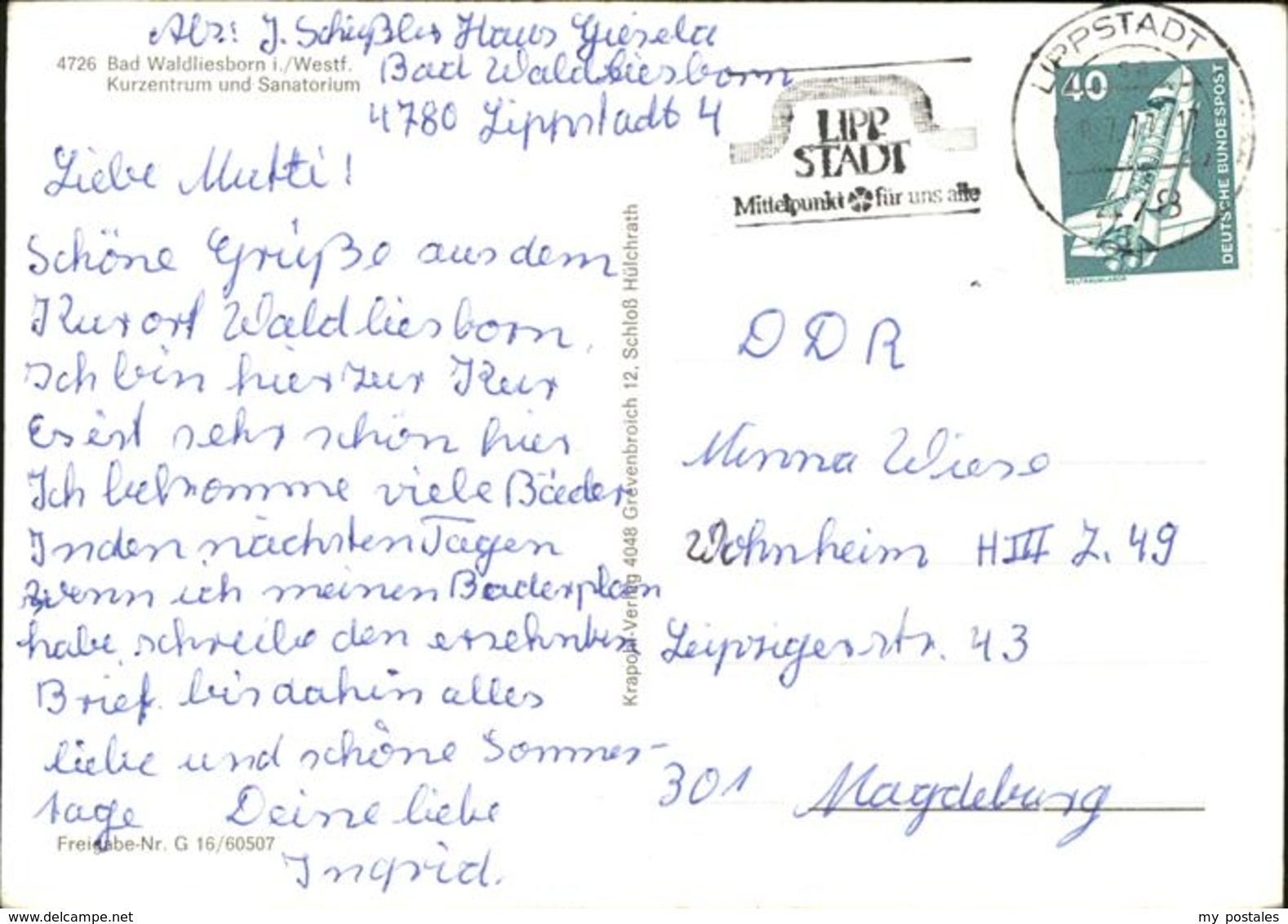 41234717 Bad Waldliesborn Kurzentrum Sanatorium Bad Waldliesborn - Lippstadt