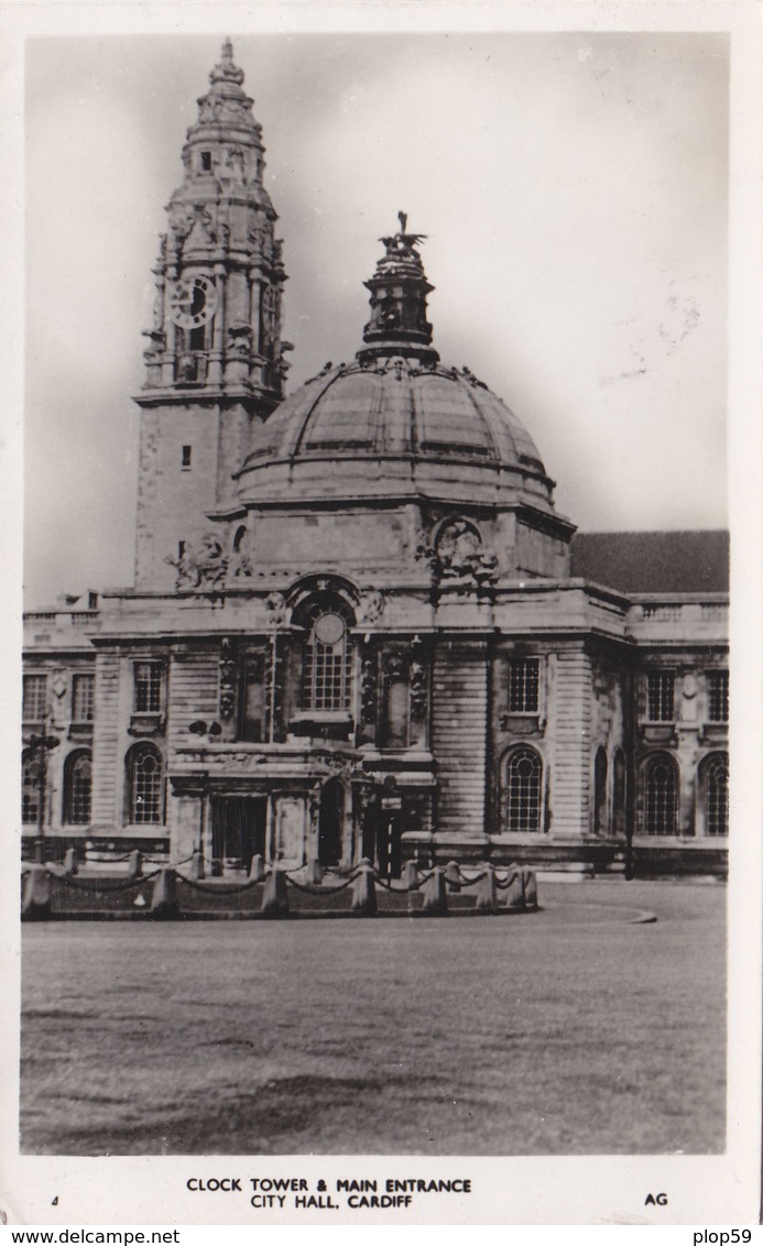 Cpa 2 Scans  Cardiff Photo Main Entrance City Hall Ag - Cardiganshire