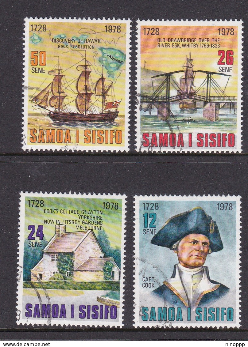 Samoa SG 512-515 1978 Capt James Cook 250th Birth Anniversary,used - Samoa