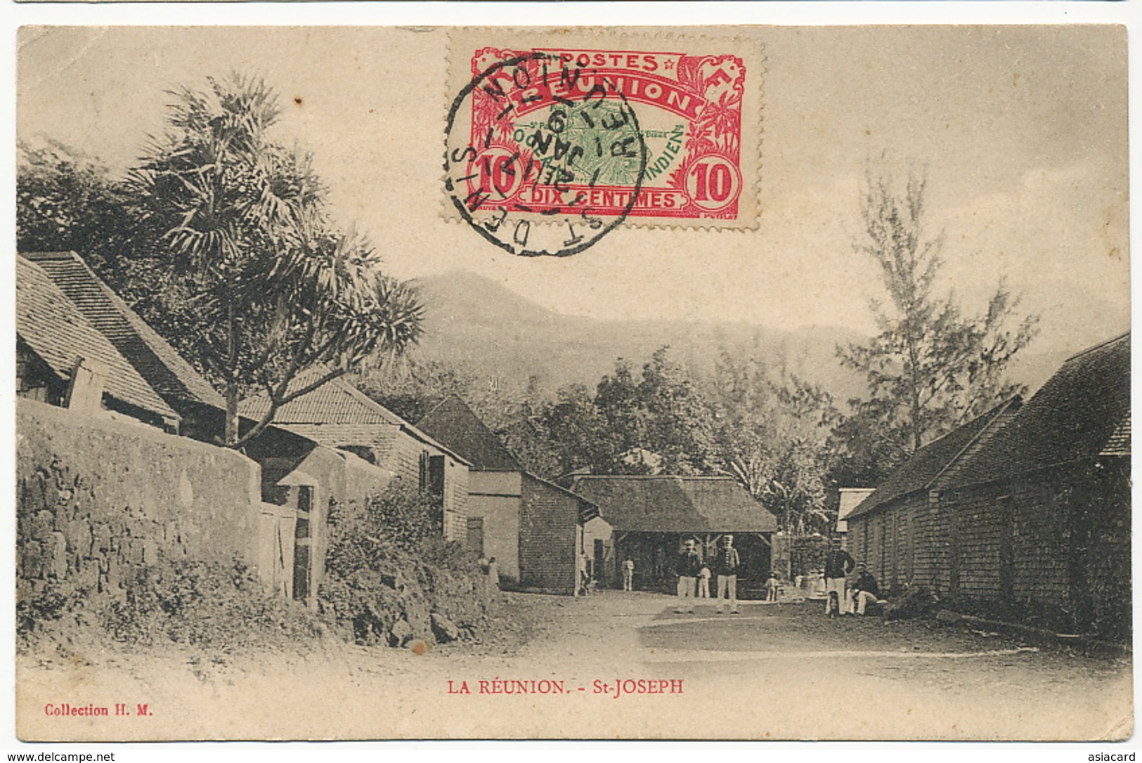 La Réunion  St Joseph Coll. HM Timbrée Gendarmerie Vers Gendarme Meung Sur Loire Leger Pli En Haut à G. - Sonstige & Ohne Zuordnung