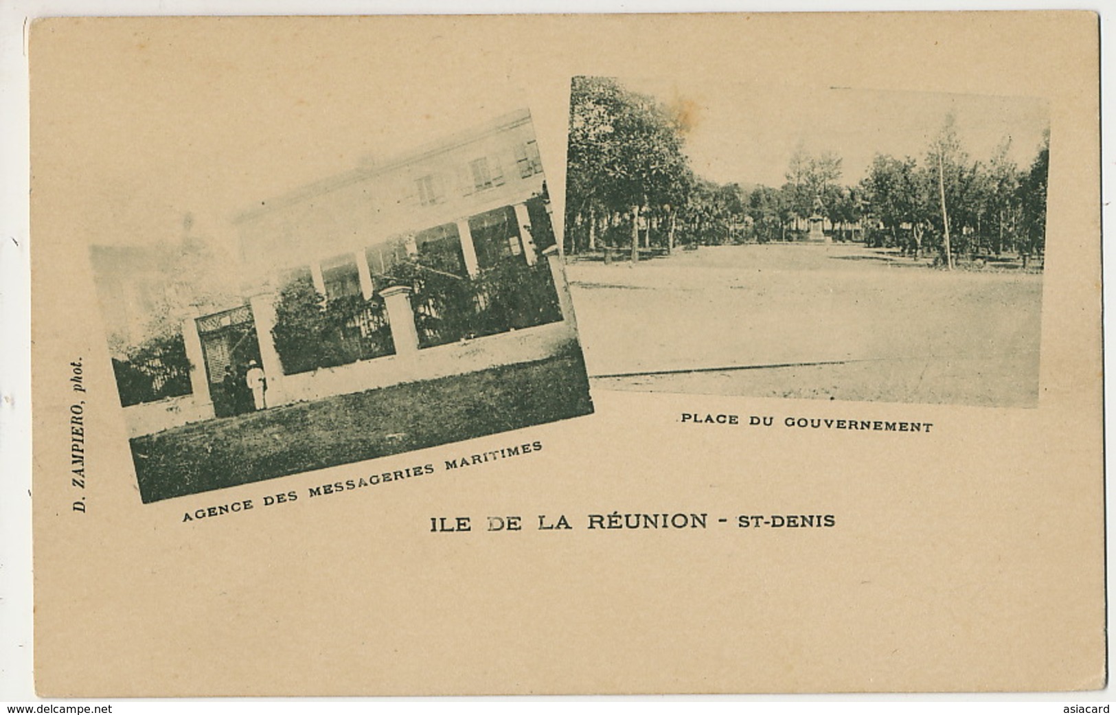 La Réunion Pionniere  Zampierro St Denis Agence Messageries Maritimes MM Paquebot Place Gouvernement - Saint Denis