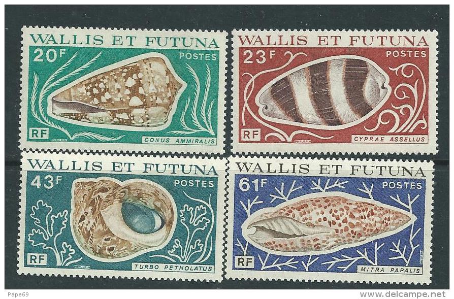 Wallis Et Futuna N° 192 / 95 XX  Faune : Coquillages Les 4 Valeurs Sans Charnière,  TB - Unused Stamps