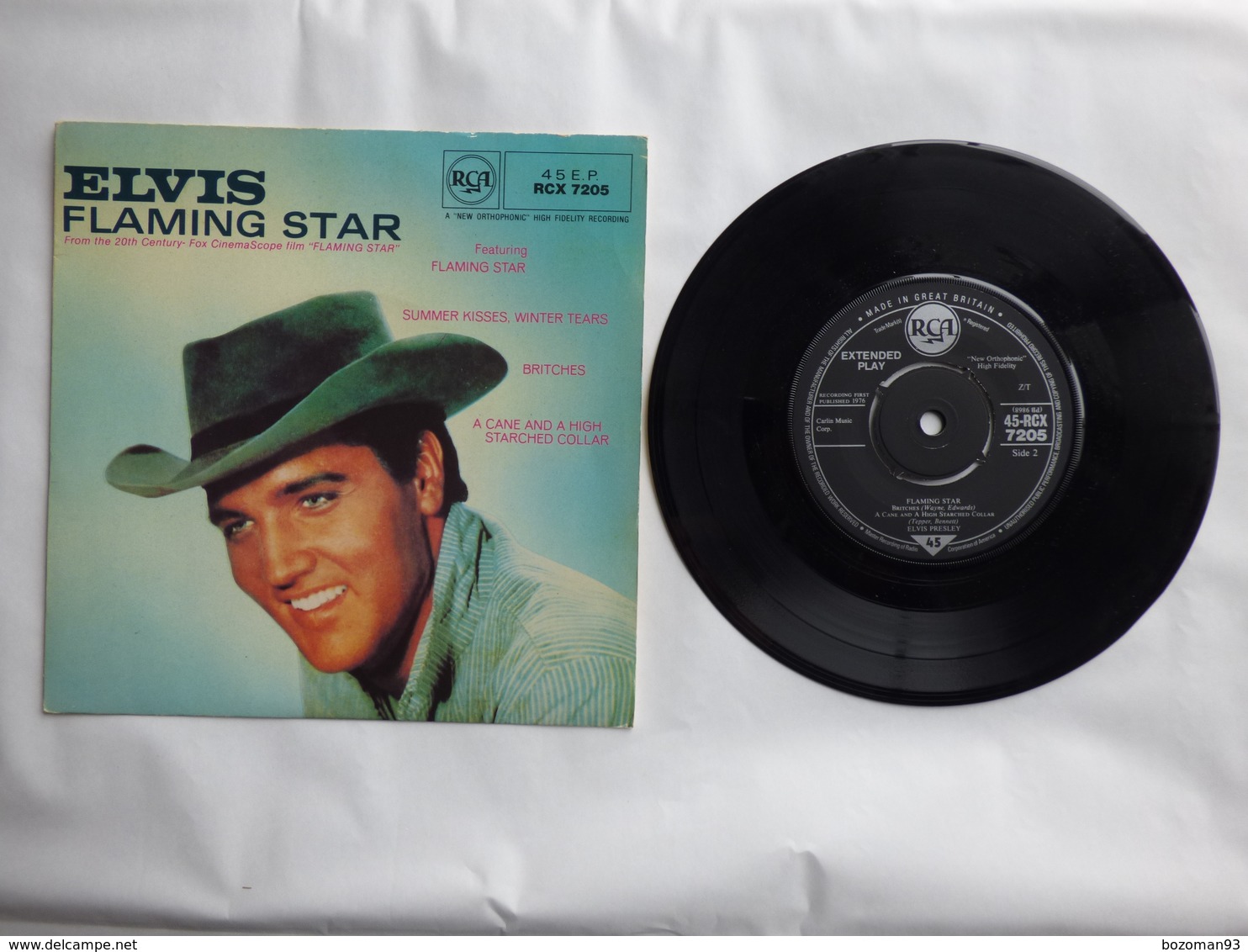 B.O.F FLAMING STAR  Label RCA RCX 7205  MUSIQUE  CHANTE PAR ELVIS PRESLEY WITH JORDANAIRES - Filmmusik