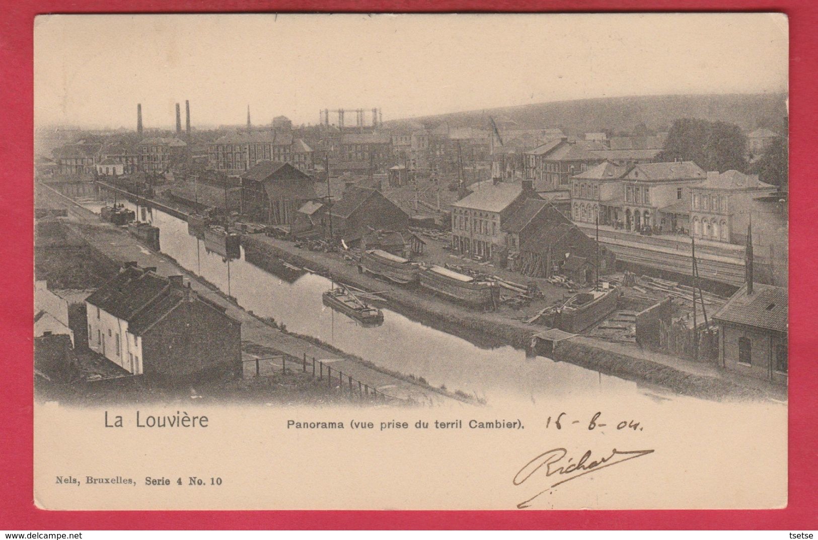 La Louvière - Panorama ... Vue Prise Du Terril Cambier -1904 ( Voir Verso ) - La Louviere