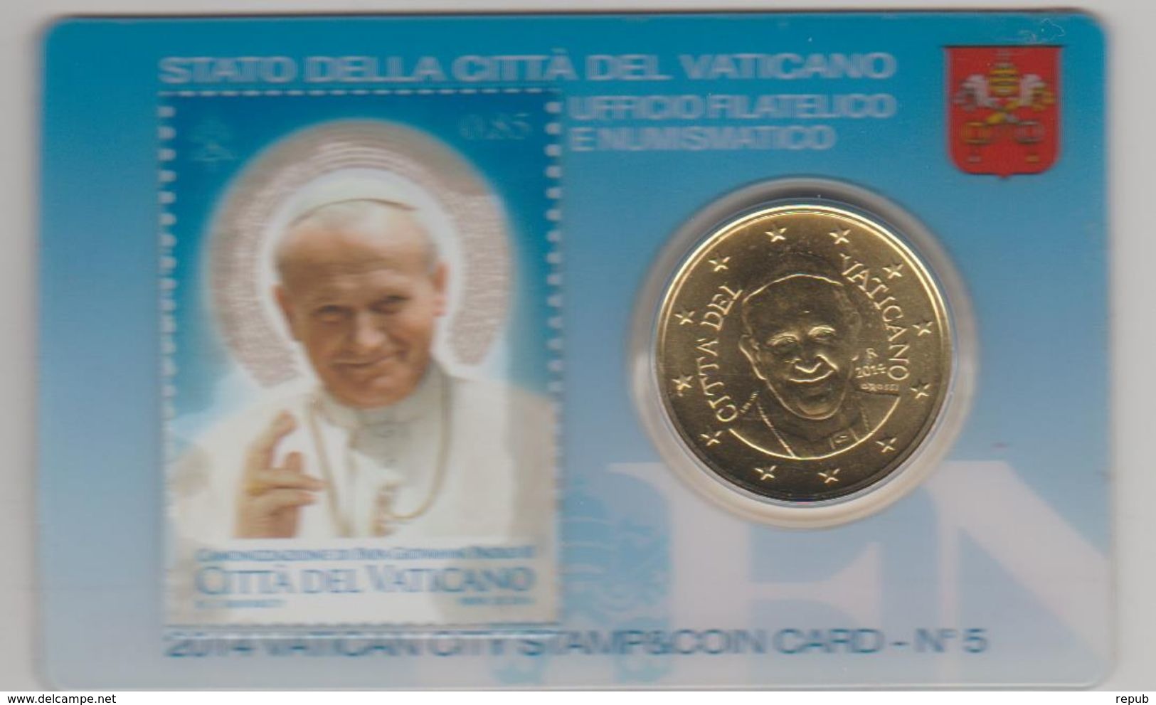 Vatican Coincard 2014 50c Et Timbre - Vatican