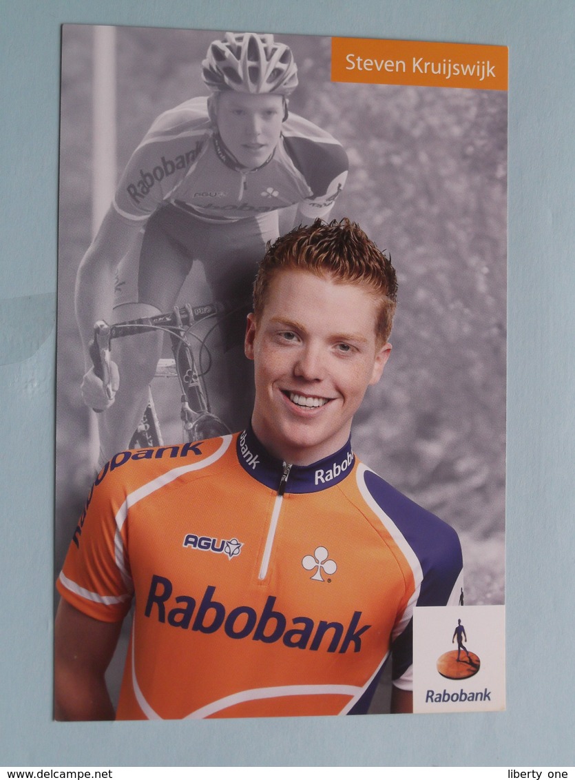 Steven KRUIJSWIJK ( RECLAMEKAART - Publiciteit RABO ) ! - Cyclisme