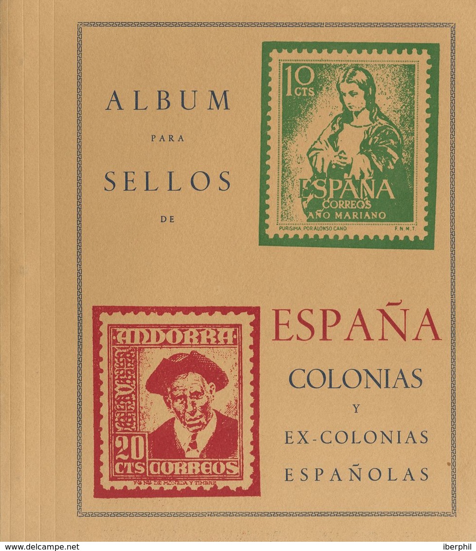 5 (1945ca). ALBUM PARA LOS SELLOS DE ESPAÑA, COLONIAS Y EX-COLONIAS ESPAÑOLAS. Editado Por M.Gálvez. Madrid, 1945ca. (ex - Other & Unclassified