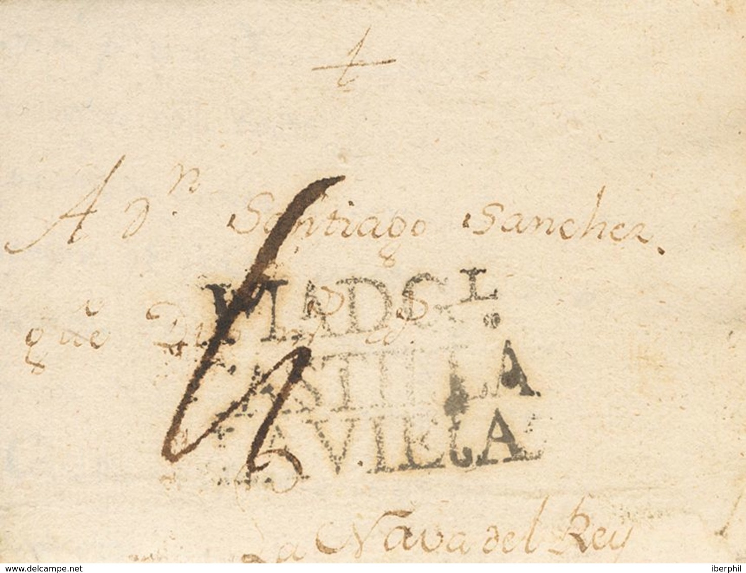 64 SOBRE. 1803. MADRIGAL DE LAS ALTAS TORRES (SALAMANCA) A NAVA DEL REY. Marca MADG.L / CASTILLA / LA VIEJA (P.E.1) Edic - ...-1850 Prephilately