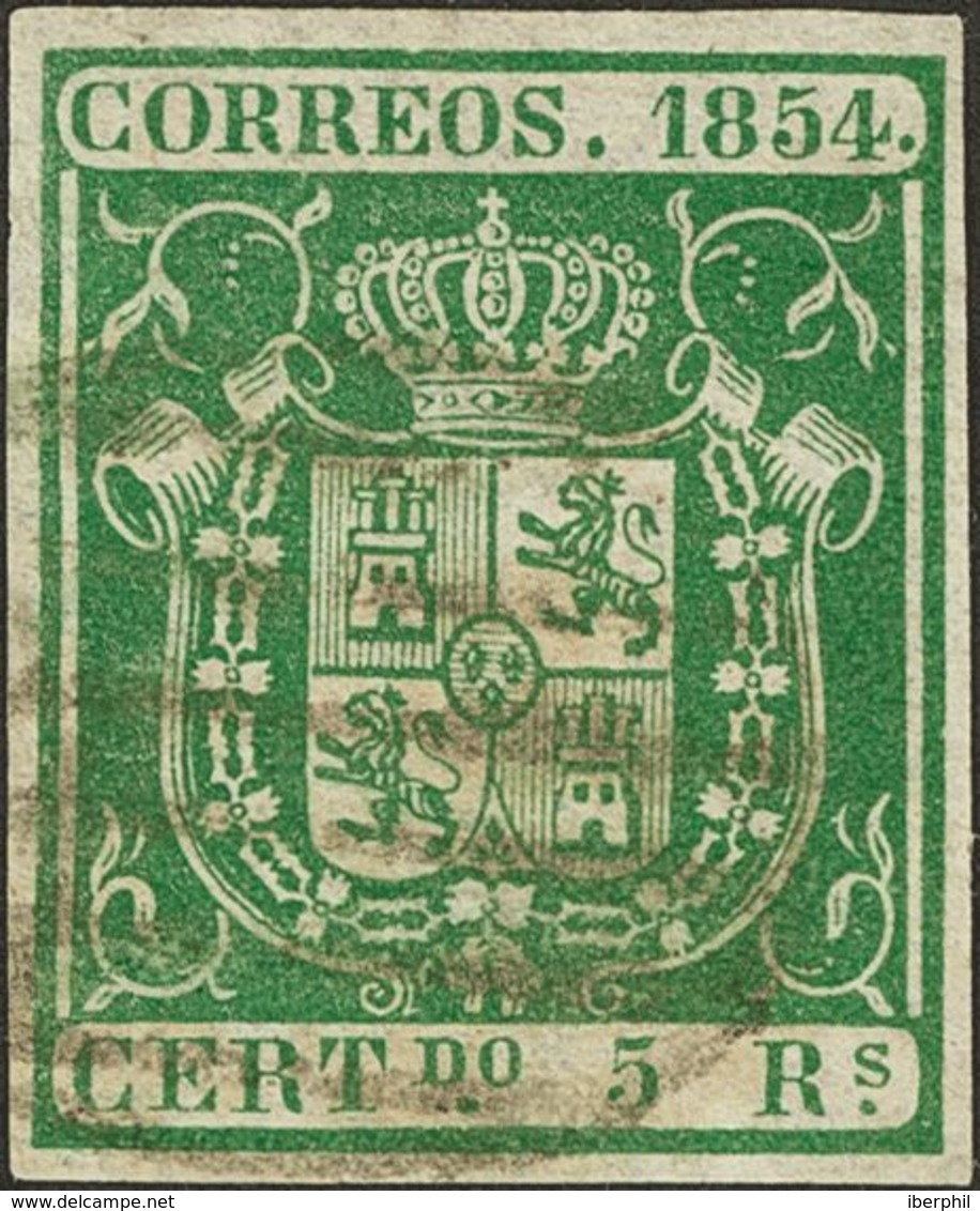 146 º 25, 26. 1854. 2 Reales Rojo Y 5 Reales Verde (defectitos Sin Importancia). MAGNIFICOS. (Edifil 2018: 297€) - Other & Unclassified