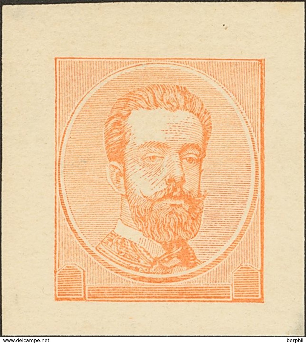 237 (*) . 1871. Conjunto De Tres PRUEBAS DE PUNZON, Sin Cifra Del Valor, En Verde (márgenes Pequeños), Lila Y Naranja, D - Other & Unclassified