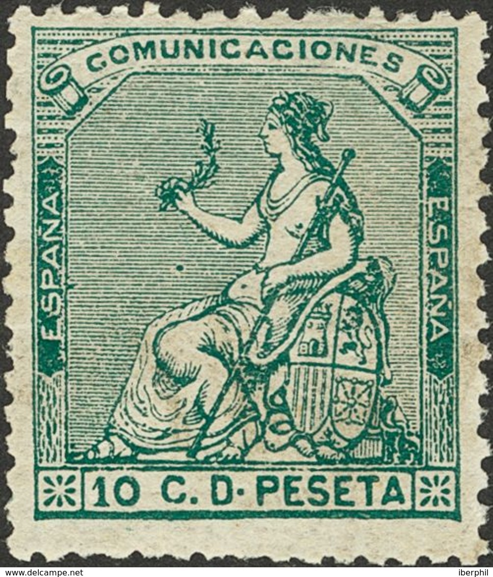 240 ** 133. 1873. 10 Cts Verde. Color Intenso Y Centraje Excepcional. PIEZA DE LUJO. - Other & Unclassified