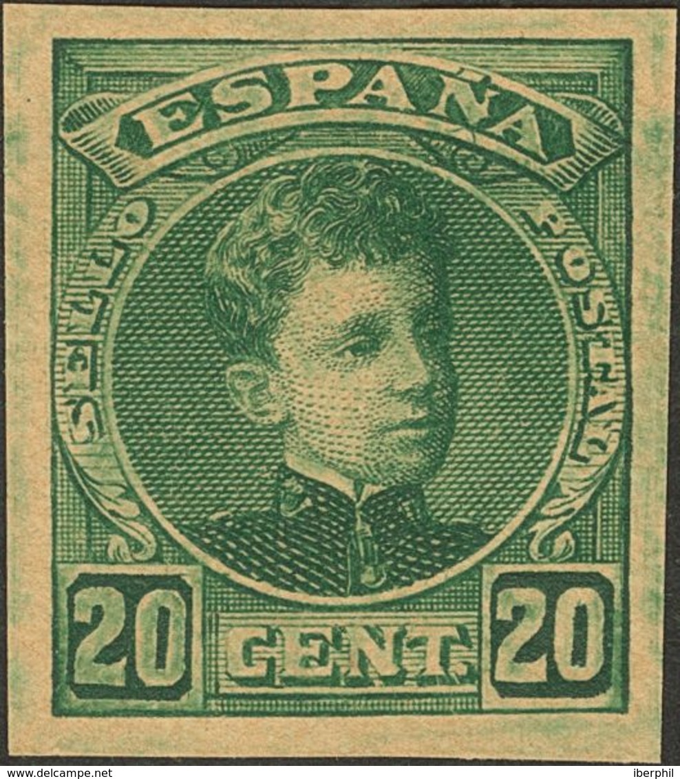 314 (*) 244P, 247P. 1901. 15 Cts Castaño Rojo Y 20 Cts Verde. ENSAYOS DE COLOR (sin Dentar). MAGNIFICOS. (Gálvez 1663, 1 - Andere & Zonder Classificatie