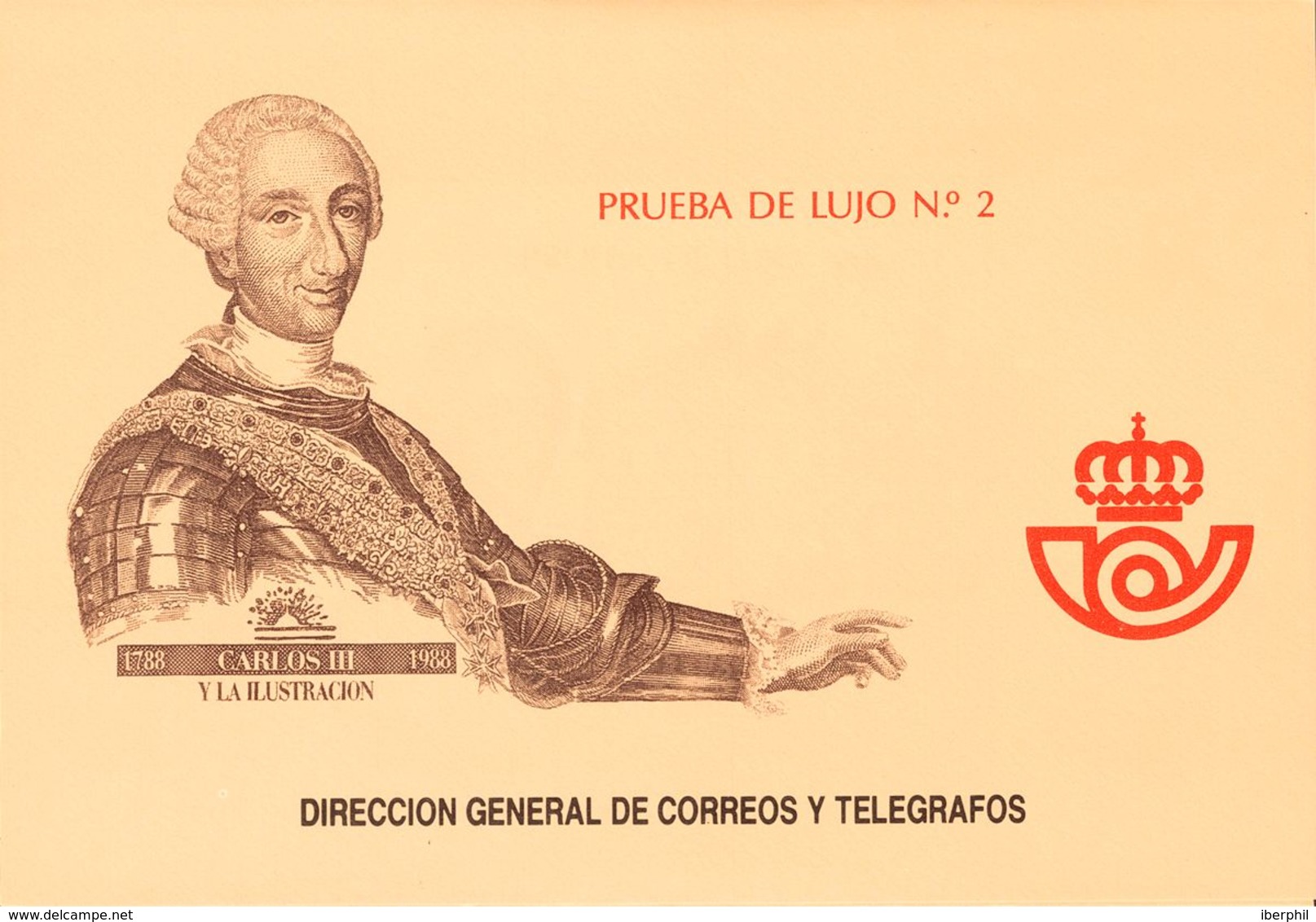 666 ** 17P. 1988. Prueba De Lujo. CARLOS III. MAGNIFICA. (Edifil 2018: 83€) - Other & Unclassified
