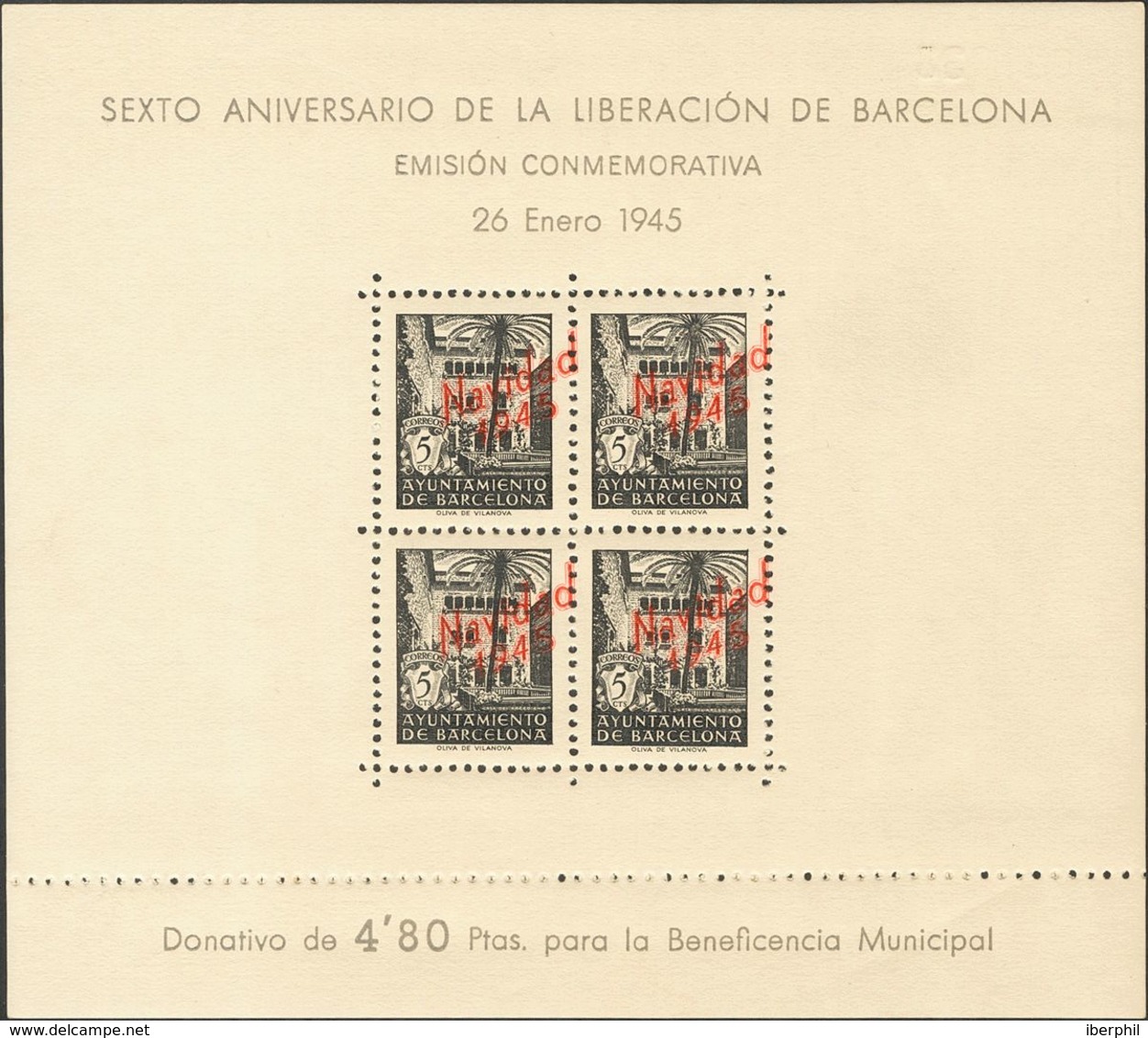 844 ** NE29/30. 1945. Hojas Bloque. NO EMITIDAS. MAGNIFICAS Y RARAS. (Edifil 2018: 520€) - Other & Unclassified